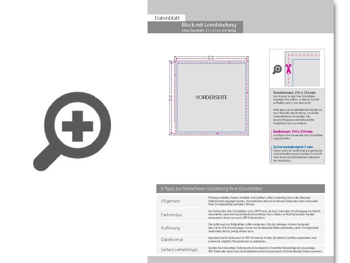 Product Bild block_mit_leimbindung__21_0_cm_x_21_0_cm__10_blatt__4_0_farbig_einseitig_bedruckt